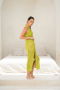 Ariel Knit Set - Lime Green