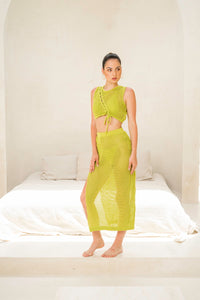 Ariel Knit Set - Lime Green