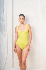 Load image into Gallery viewer, Marilla Swimsuit - Lime Green
