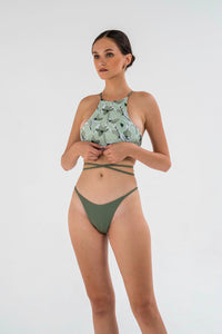 Bondi Top - Flower Print Dark Ivy