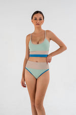 Load image into Gallery viewer, Cala Trio Bikini Top - Light Green
