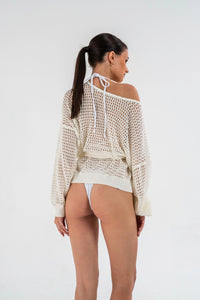 Oceana Oversize Top Knitwear - Offwhite