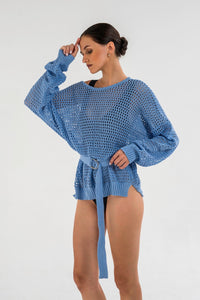 Oceana Oversize Top Knitwear - Parisian Blue